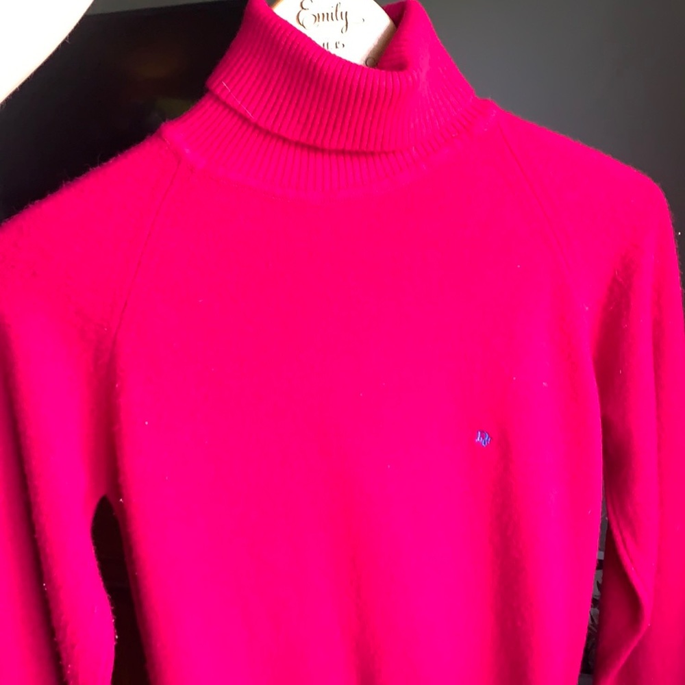 Fuchsia Christian Dior Wool Vintage turtleneck